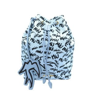 Miu Miu Swallow Pattern Drawstring Bag